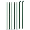 vidaXL Chain Link Fence with Flange Green 2.6x32.8'