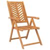 vidaXL Reclining Garden Chair Set of 3 Natural wood Solid acacia wood