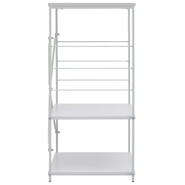 vidaXL Microwave Cabinet White 23.6"x15.6"x31.3" Engineered Wood