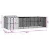 vidaXL Bird Cage with Storage Anthracite 332.68 x 119.69 x 97.24 in