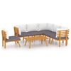 vidaXL Garden Lounge Set Dark grey Solid Acacia wood Large Modular