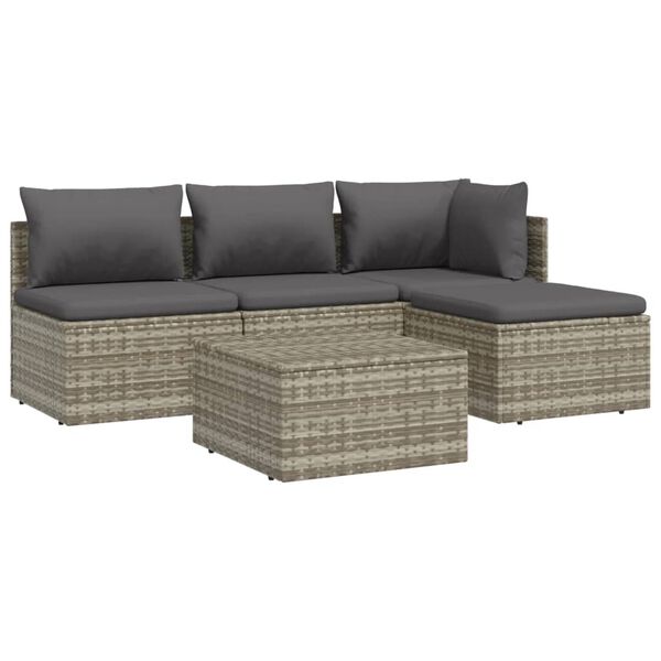 vidaXL Garden Lounge Set Grey, Dark Grey