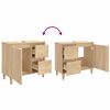 vidaXL Bathroom Cabinet Sonoma oak Engineered wood, Solid eucalyptus wood