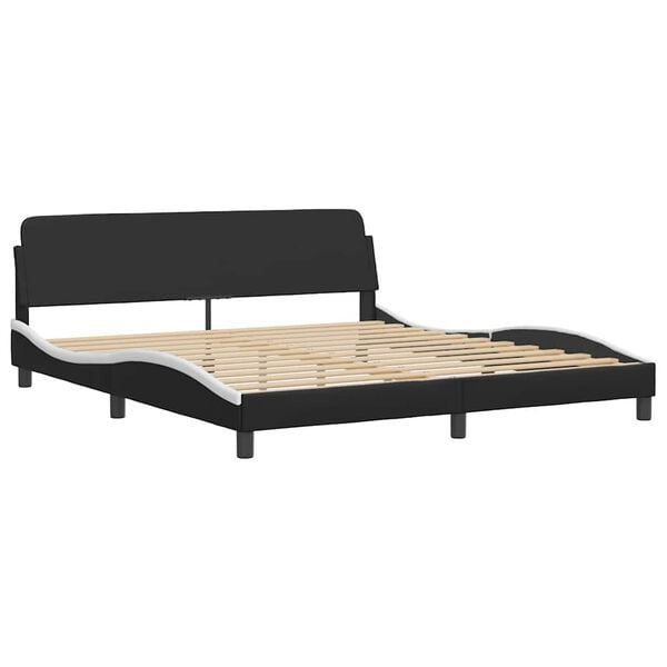 vidaXL Bed Frame Black and White