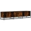 vidaXL TV Cabinet Smoked Oak Engineered Wood, Metal Large TV Cabinet