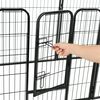 vidaXL Dog Playpen Black Powder-coated steel