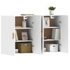 vidaXL Wall Mounted Cabinet Set of 2 White