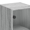 vidaXL Wall Cabinet Grey Sonoma Engineered wood, glass Medium