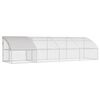 vidaXL Chicken Cage 4 pcs Silver 314.96 x 78.74 x 78.74 in