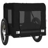 vidaXL Pet Bike Trailer Black Oxford fabric, Iron, PVC For Small Dogs