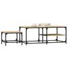vidaXL Nesting Coffee Table Set of 2 Sonoma oak Engineered wood, metal