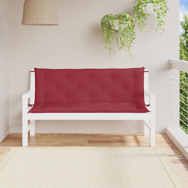 vidaXL Garden Bench Cushion Set of 2 Wine Red