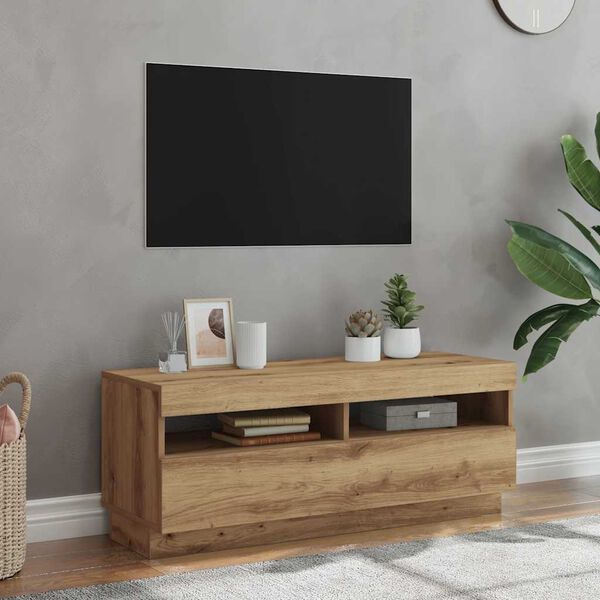 vidaXL TV Cabinet Artisan Oak Engineered wood 39.4 in x 13.8 in x 15.7 in