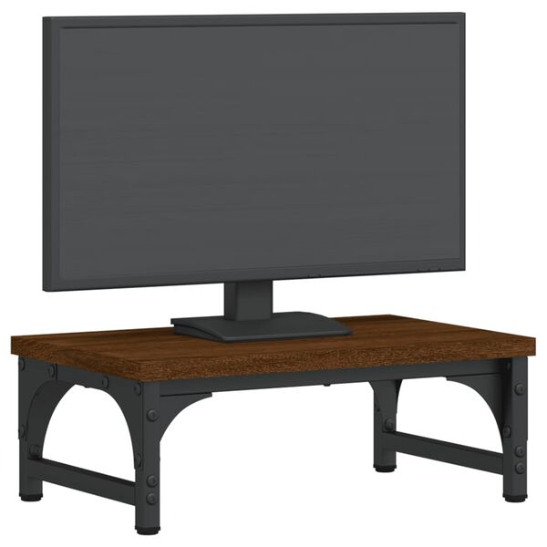 vidaXL Monitor Stand Brown Oak 14.6x9.1x5.5" Engineered Wood