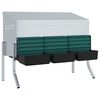 vidaXL Chicken Nesting Box 3 Compartments with Legs Galvanised Steel