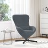 vidaXL Egg Chair Dark Grey 24.80 x 28.74 x 35.43 in Velvet