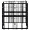 vidaXL Dog Kennel Black Powder-coated steel 39.7 sq ft Durable