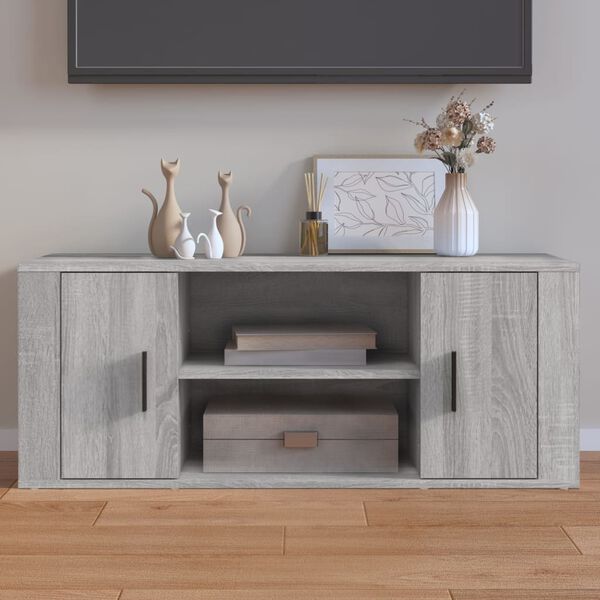 vidaXL TV Cabinet Grey sonoma Engineered Wood Medium TV Cabinet