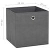 vidaXL Storage Box Set of 4 Gray Non-woven fabric 11.0x11.0x11.0 in