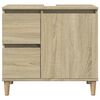 vidaXL Bathroom Furniture Set Sonoma Oak Engineered Wood Large