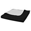 vidaXL Bedspread Black and White Microfiber with PP cotton filling