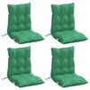 vidaXL Lowback Chair Cushion Set of 4 Green Oxford fabric (100% polyester)