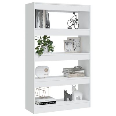 vidaXL Book Cabinet/Room Divider White 31.5"x11.8"x53.1" Engineered Wood
