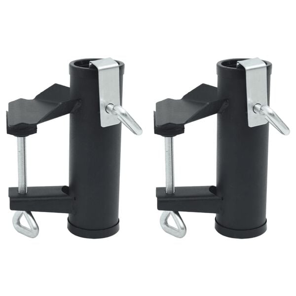 vidaXL Umbrella Clamp Black Steel with powder coating Compact