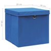 vidaXL Storage Box Set of 10 Blue Non-woven fabric 11 in Foldable