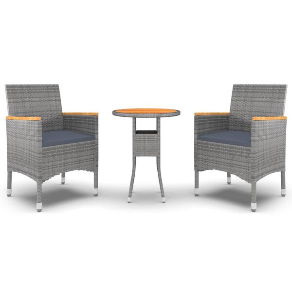 vidaXL Garden Dining Set Grey