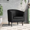 vidaXL Tub Chair Black Faux leather, pinewood, plywood Single Durable