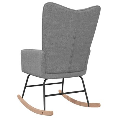 vidaXL Rocking Chair Light Gray Fabric