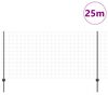 vidaXL Fence with Post Grey 3.94 x 82.02 ft Steel