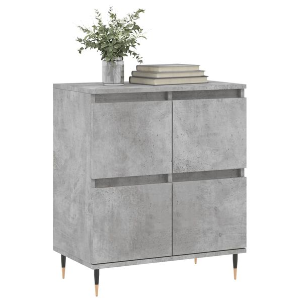 vidaXL Sideboard Concrete grey Engineered wood Medium Sideboard
