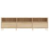 vidaXL TV Cabinet Sonoma Oak Engineered Wood, Iron 59.1 x 11.8 x 17.5 in