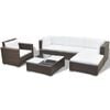 vidaXL Lounge Set Brown and Cream White