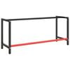 vidaXL Work Bench Frame Matte black and matte red Powder-coated metal