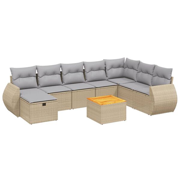 vidaXL Garden Sofa Set Mix Beige