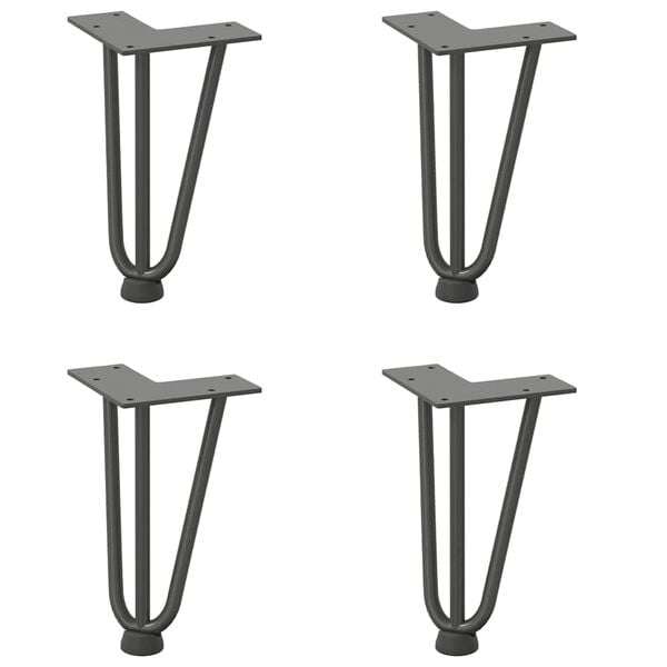 vidaXL Hairpin Table Leg Anthracite Solid powder-coated steel