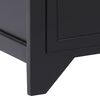 vidaXL TV Cabinet Black Solid Paulownia Wood, MDF 42.5 x 11.8 x 15.7 in