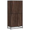 vidaXL Highboard Brown Oak Engineered Wood, Metal Standard Highboard