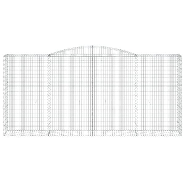 vidaXL Gabion Basket Set of 10 Silver Galvanized iron Extra-large