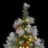 vidaXL Artificial Hinged Christmas Tree 150 LEDs & Ball Set 47.2"