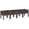 vidaXL Garden Planter Brown Polypropylene 63 x 15.7 x 16.5 in