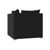 vidaXL 2-seater Sofa Black PE rattan, steel, polyester