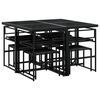 vidaXL Garden Dining Set Black, Dark grey