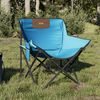 vidaXL Camping Chair Bright Blue 600D Polyester with PE coating, Steel