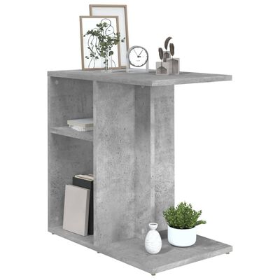 vidaXL Side Table Concrete Gray 19.7"x11.8"x19.7" Engineered Wood