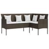 vidaXL Couch Sofa Set Brown, Cream White