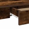 vidaXL Desk Smoked Oak Engineered Wood 39.4x17.7x29.5 in Desk